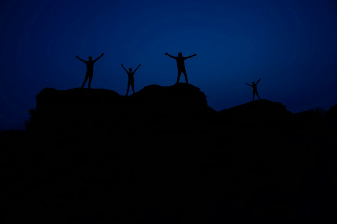 person celebrating success